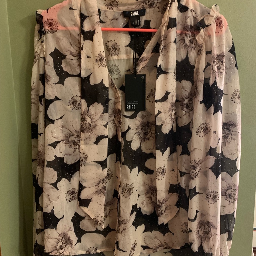 NWT Paige Floral Blouse